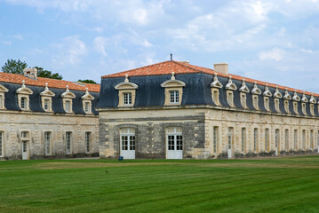 Fototapeta na wymiar Les jardins, corderie Royale, Rochefort, 17, Charente Maritime, France