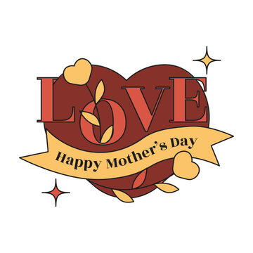 Mother's Day Element Vector Illustration