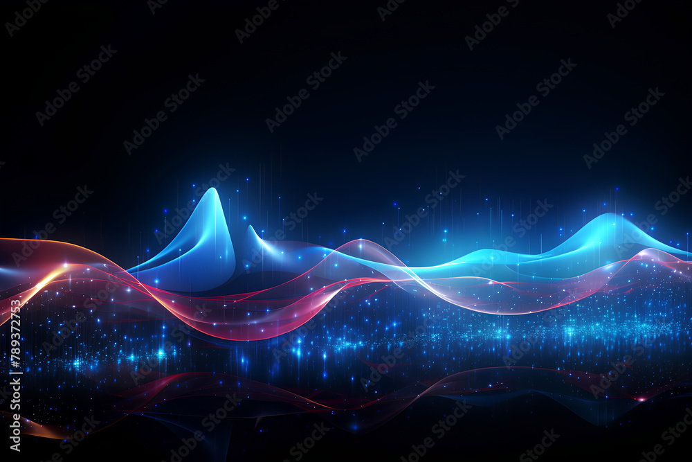 Poster big data flow. network path connecting flow