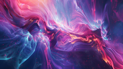 Transcendent Waves Of Energy Pulsating Through The Fabric Of Reality, Creating A Dynamic Tableau Of Vibrancy And Movement In The Void