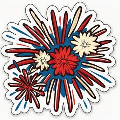 Celebration of a holiday vector stickers isolated on a white background
