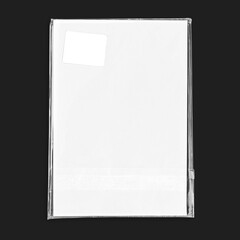 Plastic sleeve png mockup transparent, product packaging design