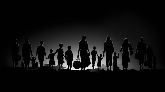WORLD REFUGEE DAY VECTOR ILLUSTRATION. VECTOR illustration