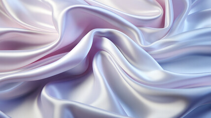 Obraz premium Abstract metallic background with some smooth lines Closeup of rippled white silk satin fabric сreated with Generative Ai