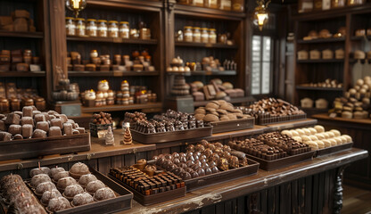 Artisan Chocolate Shop Delights Display