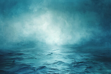 A minimalist background featuring a gradient of vibrant turquoise and deep navy blue, invoking a sense of calm and tranquility