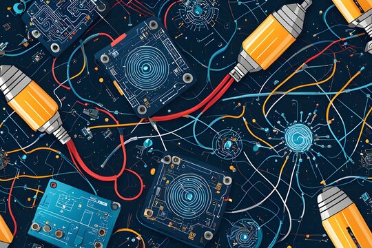 AI generated illustrations for the concept of physics on the topic of Light Insights.