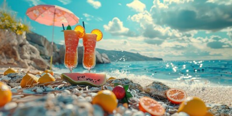 photo on the theme summer, theme summer, style photorealistic, additional information summer 