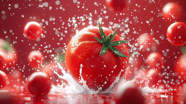 Close up of tomato Chile Tomatina design wallpaper
