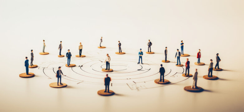 Networked Society: Connected Human Figures