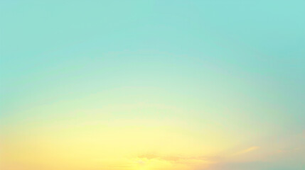 Fototapeta premium Visual art interpretation: from baby blue to pastel yellow, simulating a soft, sunlit sky in the early morning. portrayed with creativity.