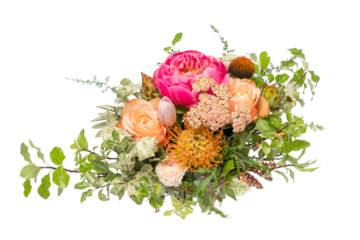 PNG colorful flower arrangement sticker