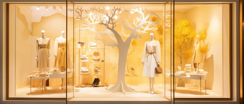 Chic Fashion Showcase: Boutique Window Display