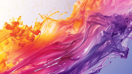 Vivid Color Swirls and Dynamic Paint Splashes Artwork, phone background 
