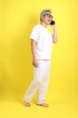 50s white clothing man