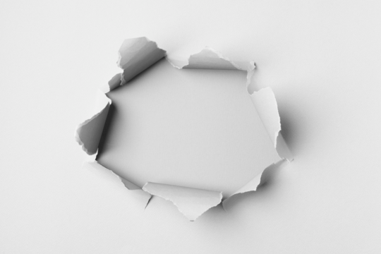 Paper hole png, transparent background, white simple design