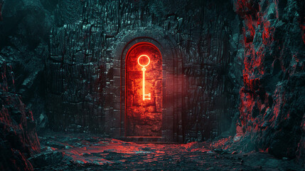 A mysterious keyhole, hinting at secrets hidden within pixels.