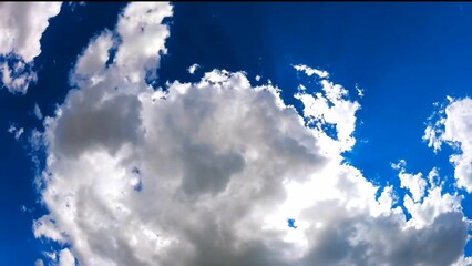 Blue sky and clouds.