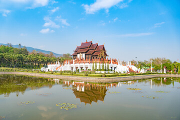 Chaloem Phrakiat Park, Chiang Mai, Thailand, Magnificent architecture of Asia