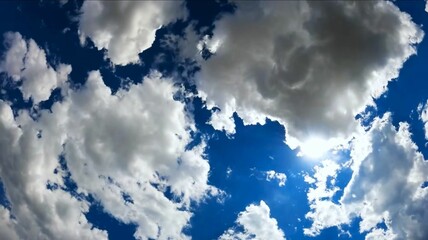 Blue sky and clouds.