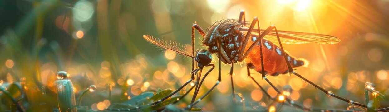 Close-Up Shot of Realistic Mosquito Bite on Skin - Artistic Composition