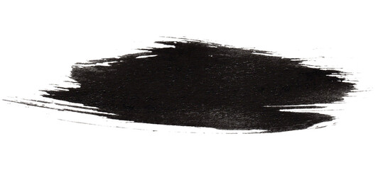 Abstract black brush stroke transparent png