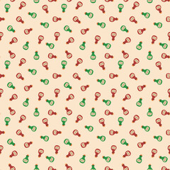 Cute Cartoon Rum bottle Seamless Pattern background. Vector illustration