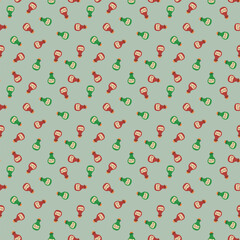 Cute Cartoon Rum bottle Seamless Pattern background. Vector illustration