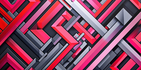 a realistic stock illustration of an abstract geometric pattern background, where bold, contrasting colors and sharp lines converge to form.
