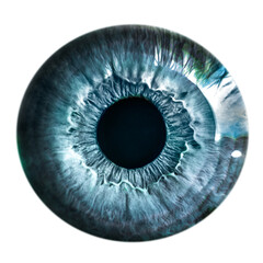 Blue eye iris png sticker, iridology image, transparent background