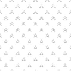 Skull and crossed swords Seamless Pattern. Cartoon Pirate elements and objects. background. Vector illustration