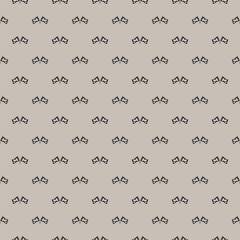 Pirate flag crossed bones Seamless Pattern. Cartoon Pirate elements and objects. background. Vector illustration