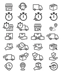 Delivery express icons