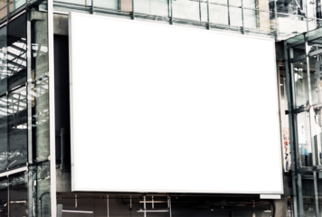Large-scale billboard mockup transparent png