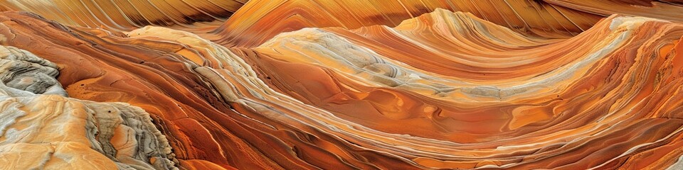 Obraz premium Wave Trail in Arizona. geological works that are hundreds of thousands of years old. generative ai