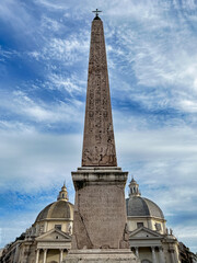 Obelisk in Piazza del Popolo of Rome