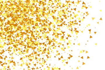 Gold Confetti. Isolated Golden Dust Particles.