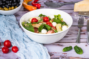 salad with feta cheese and tomatoes