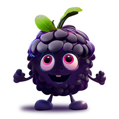 Cute blackberry character png