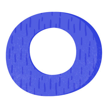 Letter O png in blue alphabet, transparent background