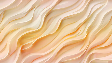 2d patern made of straight lines shaped in the waves of a sandy dune. Made of the colors yellow, peach and soft pink
