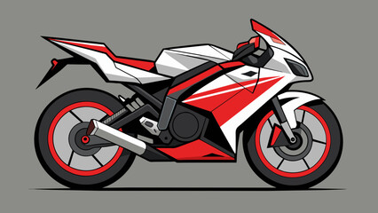 motorcycle on white background