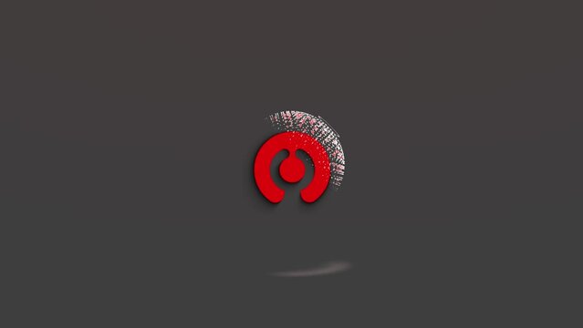 3d elegant logo intro animation. 3d render, 3d reveal logo stings