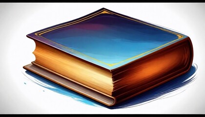 Oil Painting A Book Icon Representing Education Or (5) - obrazy, fototapety, plakaty
