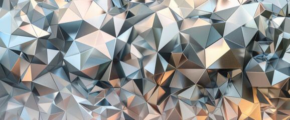 Abstract Geometric Metallic Polygon Background
