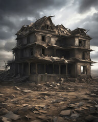 Abandoned House After Disaster