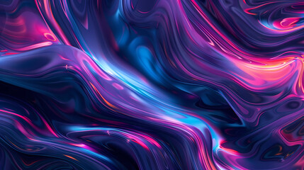 Abstract Fluid Art With Vivid Blue and Pink Hues