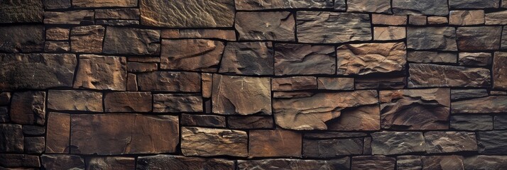Dark Stone Wall Texture for Background Use