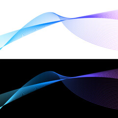 ブルーのウェーブベクター素材