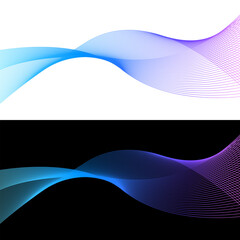 ブルーのウェーブベクター素材